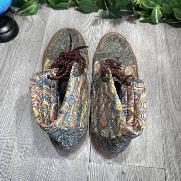 VANS ZZ Gallery SK8-Hi Zio Ziegler Multi Print Gum Sneakers VTG Size 10 - Picture 6 of 10